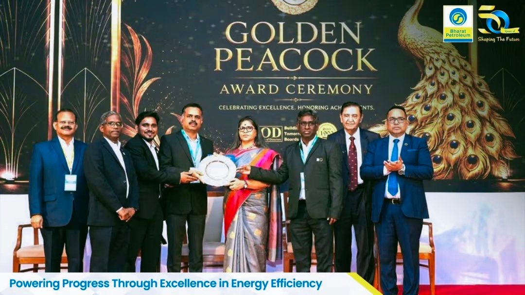 BPCL’s Kochi Refinery Wins Golden Peacock Award for Energy Efficiency 2026