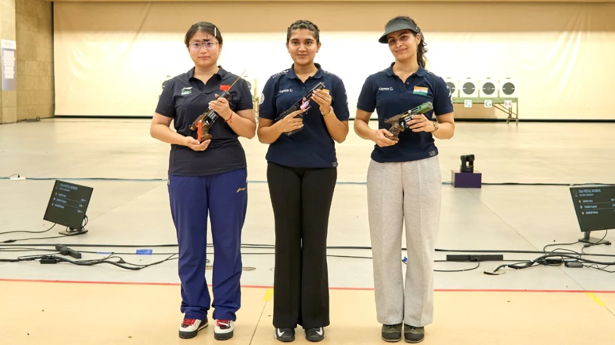 Esha Singh Wins ISSF World Cup Gold; Manu Bhaker Claims Bronze as India Celebrates Double Podium Finish