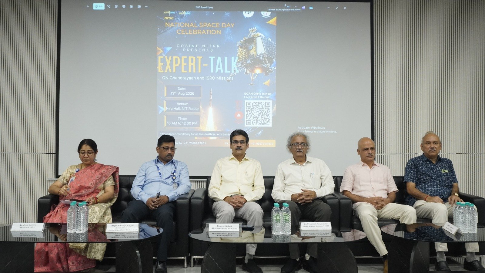 NIT Raipur Celebrates National Space Day with ISRO-NRSC Technical Sessions and SpaceTech Ideathon